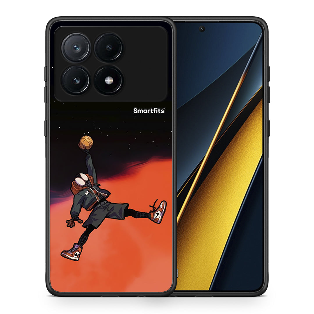 Θήκη Xiaomi Poco X6 Pro 5G Basketball Hero από τη Smartfits με σχέδιο στο πίσω μέρος και μαύρο περίβλημα | Xiaomi Poco X6 Pro 5G Basketball Hero case with colorful back and black bezels