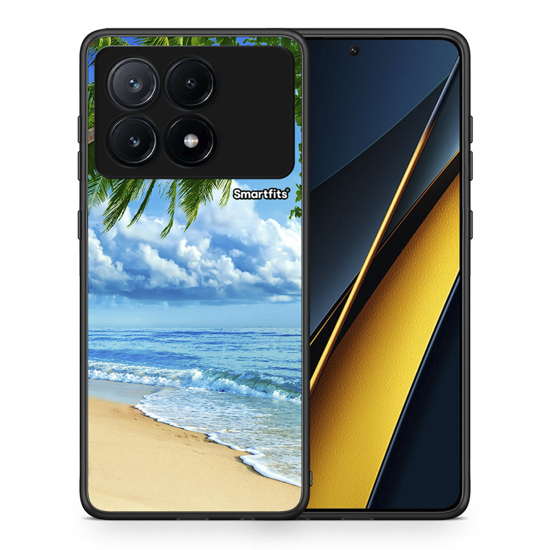 Θήκη Xiaomi Poco X6 Pro 5G Beautiful Beach από τη Smartfits με σχέδιο στο πίσω μέρος και μαύρο περίβλημα | Xiaomi Poco X6 Pro 5G Beautiful Beach case with colorful back and black bezels