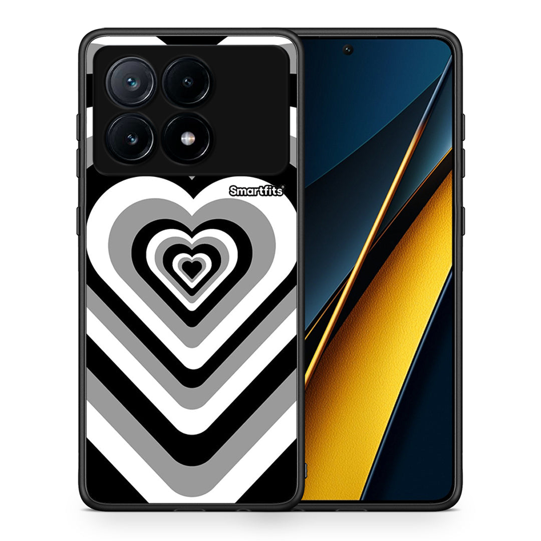 Θήκη Xiaomi Poco X6 Pro 5G Black Hearts από τη Smartfits με σχέδιο στο πίσω μέρος και μαύρο περίβλημα | Xiaomi Poco X6 Pro 5G Black Hearts case with colorful back and black bezels