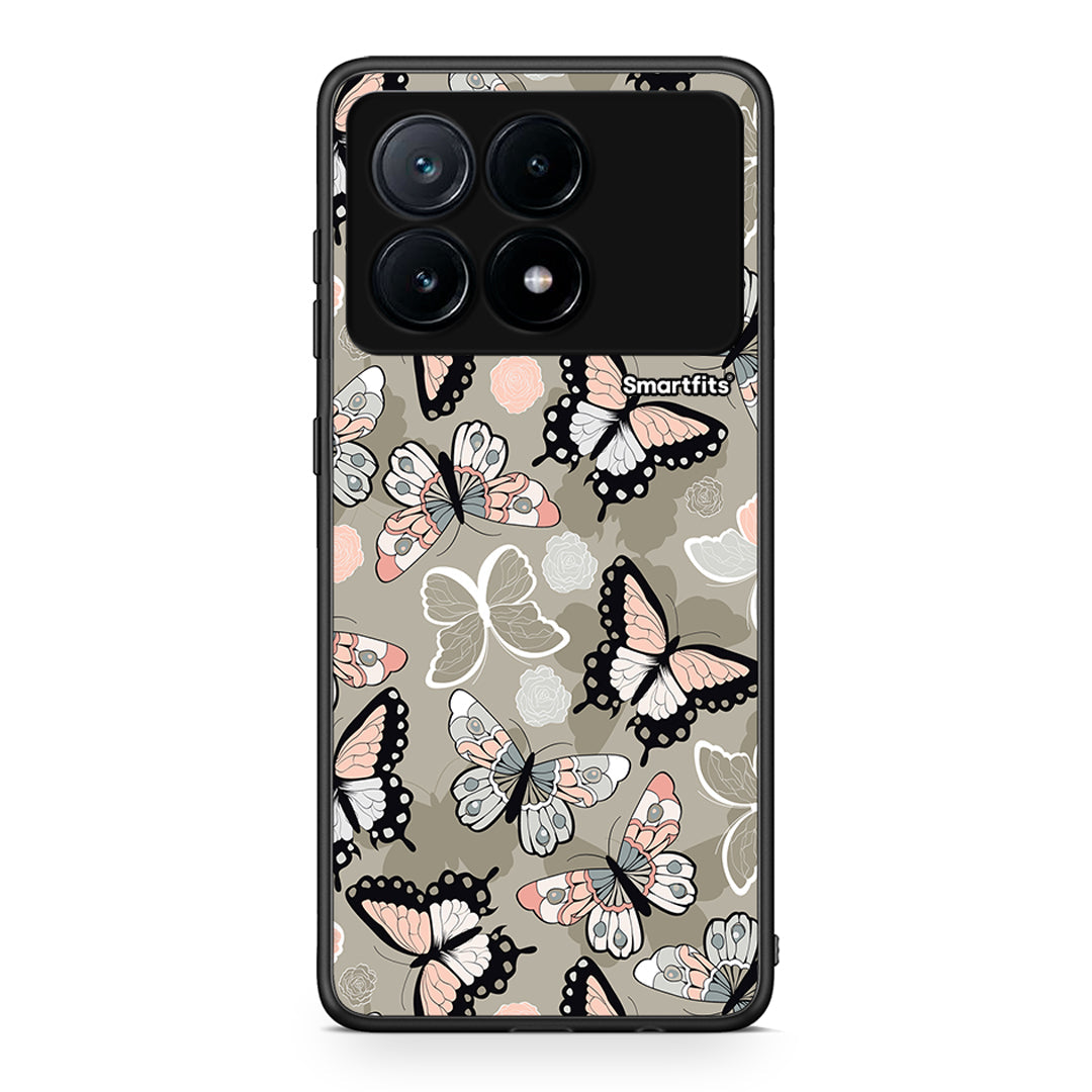 135 - Xiaomi Poco X6 Pro 5G Butterflies Boho case, cover, bumper