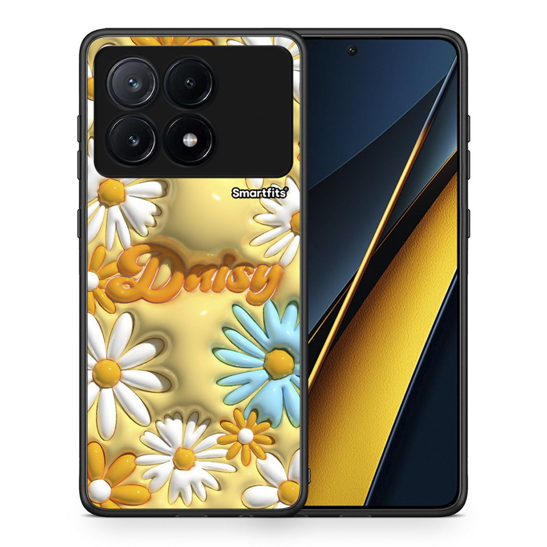 Θήκη Xiaomi Poco X6 Pro 5G Bubble Daisies από τη Smartfits με σχέδιο στο πίσω μέρος και μαύρο περίβλημα | Xiaomi Poco X6 Pro 5G Bubble Daisies case with colorful back and black bezels