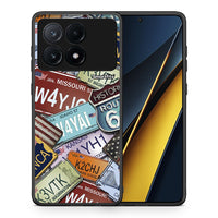 Thumbnail for Θήκη Xiaomi Poco X6 Pro 5G Car Plates από τη Smartfits με σχέδιο στο πίσω μέρος και μαύρο περίβλημα | Xiaomi Poco X6 Pro 5G Car Plates case with colorful back and black bezels