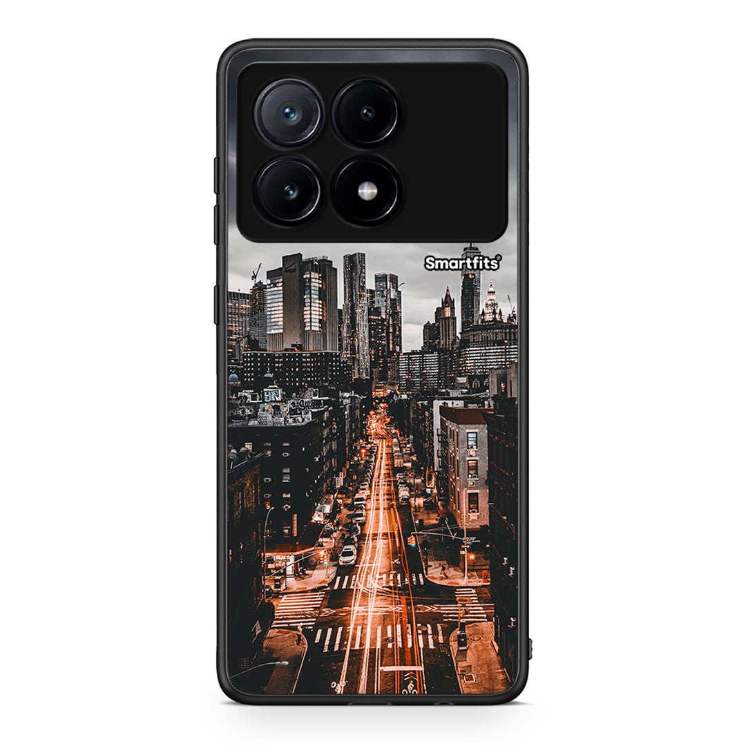Xiaomi Poco X6 Pro 5G City Lights θήκη από τη Smartfits με σχέδιο στο πίσω μέρος και μαύρο περίβλημα | Smartphone case with colorful back and black bezels by Smartfits