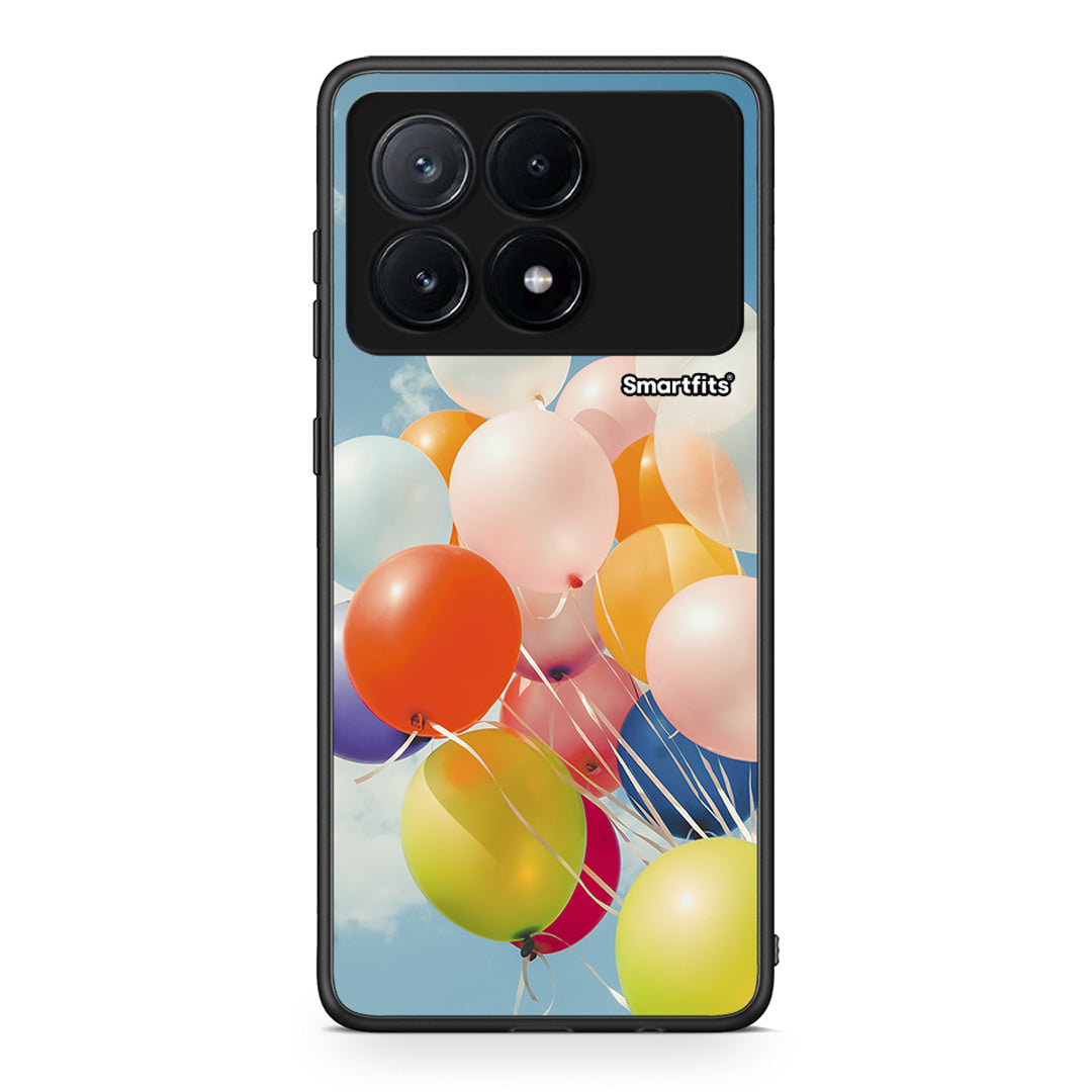 Xiaomi Poco X6 Pro 5G Colorful Balloons θήκη από τη Smartfits με σχέδιο στο πίσω μέρος και μαύρο περίβλημα | Smartphone case with colorful back and black bezels by Smartfits