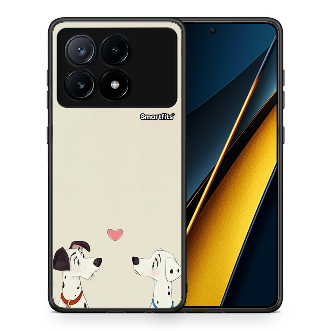 Θήκη Xiaomi Poco X6 Pro 5G Dalmatians Love από τη Smartfits με σχέδιο στο πίσω μέρος και μαύρο περίβλημα | Xiaomi Poco X6 Pro 5G Dalmatians Love case with colorful back and black bezels