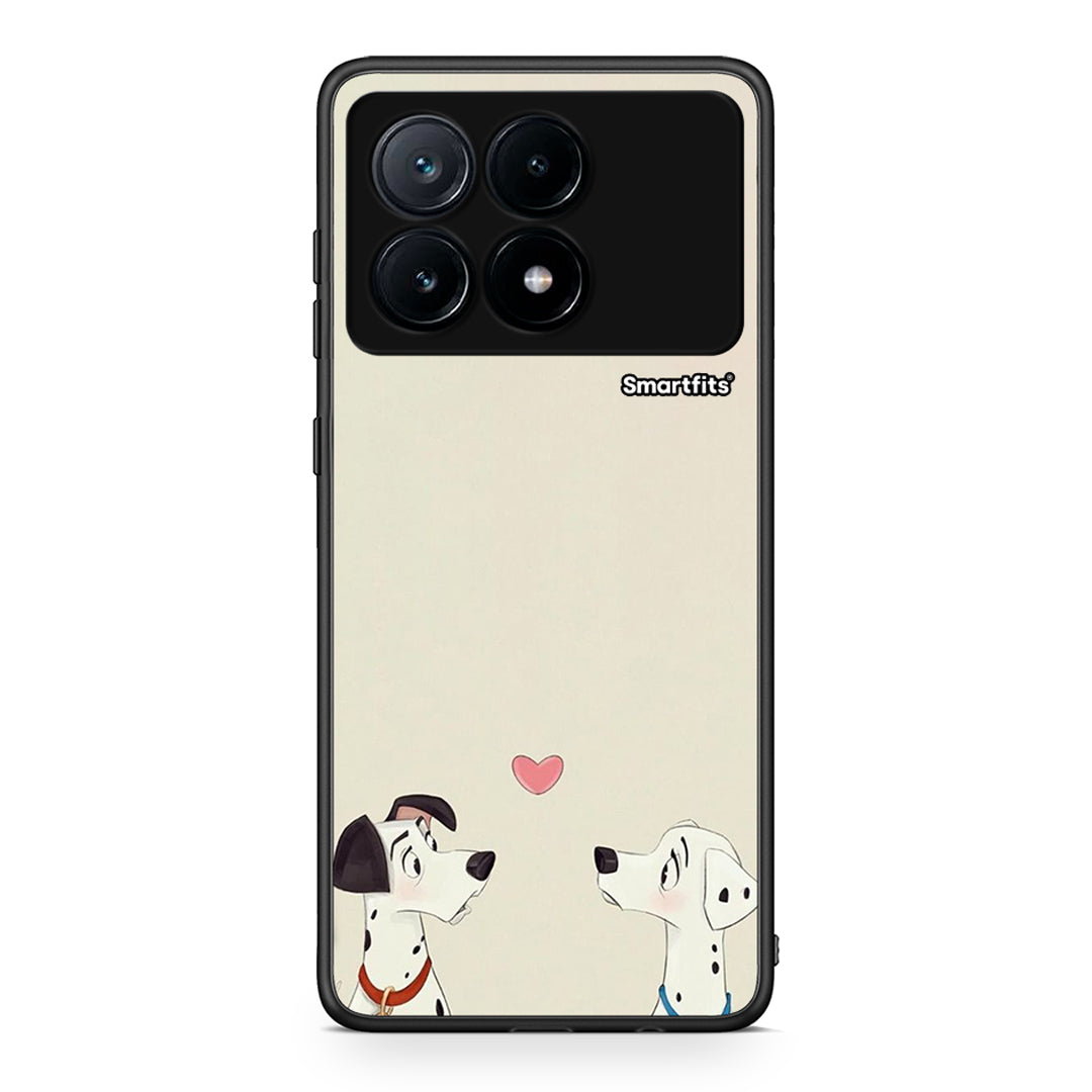Xiaomi Poco X6 Pro 5G Dalmatians Love θήκη από τη Smartfits με σχέδιο στο πίσω μέρος και μαύρο περίβλημα | Smartphone case with colorful back and black bezels by Smartfits