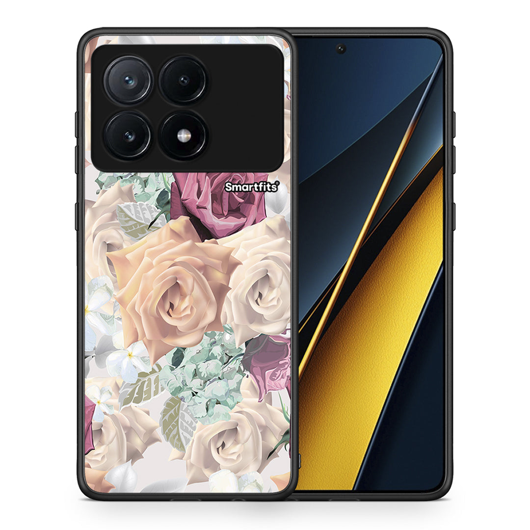 Θήκη Xiaomi Poco X6 Pro 5G Bouquet Floral από τη Smartfits με σχέδιο στο πίσω μέρος και μαύρο περίβλημα | Xiaomi Poco X6 Pro 5G Bouquet Floral case with colorful back and black bezels