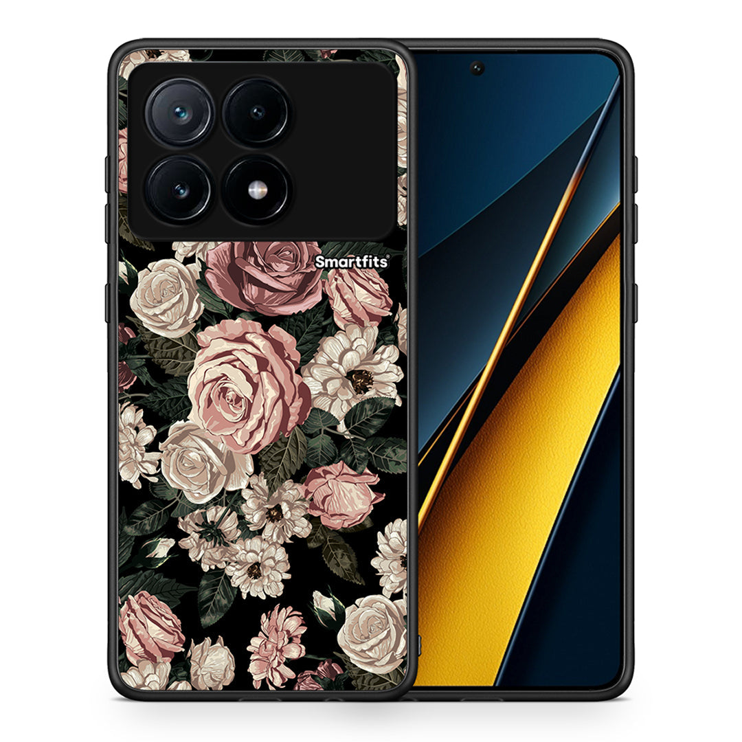 Θήκη Xiaomi Poco X6 Pro 5G Wild Roses Flower από τη Smartfits με σχέδιο στο πίσω μέρος και μαύρο περίβλημα | Xiaomi Poco X6 Pro 5G Wild Roses Flower case with colorful back and black bezels