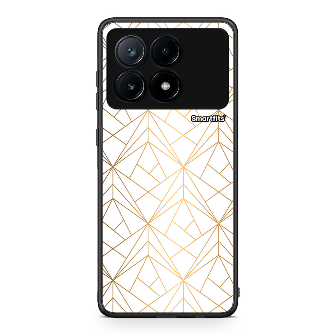 111 - Xiaomi Poco X6 Pro 5G Luxury White Geometric case, cover, bumper