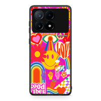 Thumbnail for Xiaomi Poco X6 Pro 5G Hippie Love θήκη από τη Smartfits με σχέδιο στο πίσω μέρος και μαύρο περίβλημα | Smartphone case with colorful back and black bezels by Smartfits