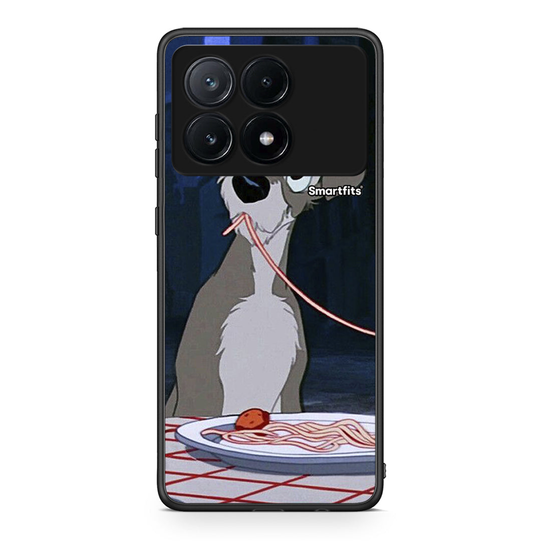 Xiaomi Poco X6 Pro 5G Lady And Tramp 1 Θήκη Αγίου Βαλεντίνου από τη Smartfits με σχέδιο στο πίσω μέρος και μαύρο περίβλημα | Smartphone case with colorful back and black bezels by Smartfits