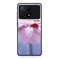 Thumbnail for Xiaomi Poco X6 Pro 5G Ladybug Flower θήκη από τη Smartfits με σχέδιο στο πίσω μέρος και μαύρο περίβλημα | Smartphone case with colorful back and black bezels by Smartfits