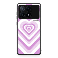 Thumbnail for Xiaomi Poco X6 Pro 5G Lilac Hearts θήκη από τη Smartfits με σχέδιο στο πίσω μέρος και μαύρο περίβλημα | Smartphone case with colorful back and black bezels by Smartfits