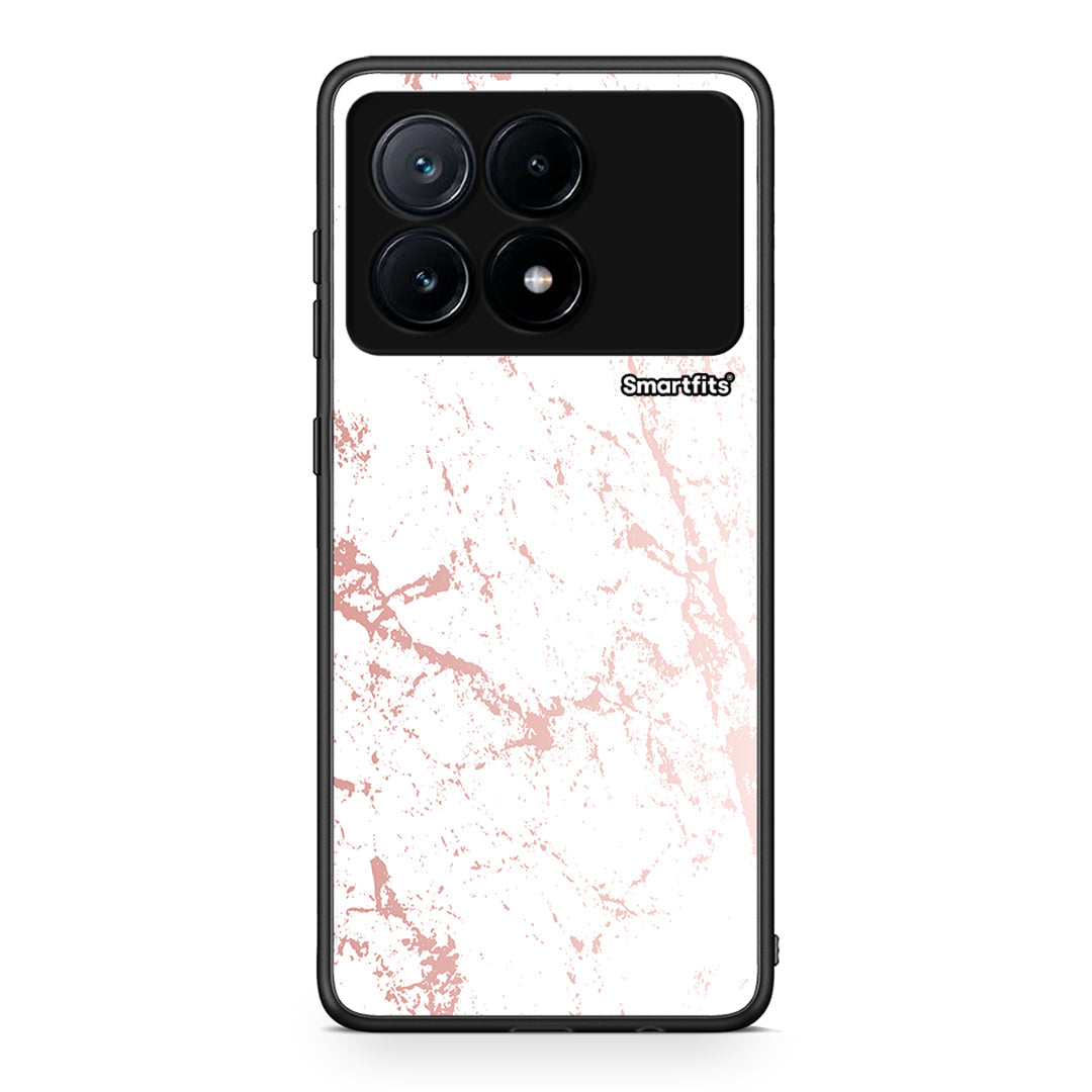 116 - Xiaomi Poco X6 Pro 5G Pink Splash Marble case, cover, bumper