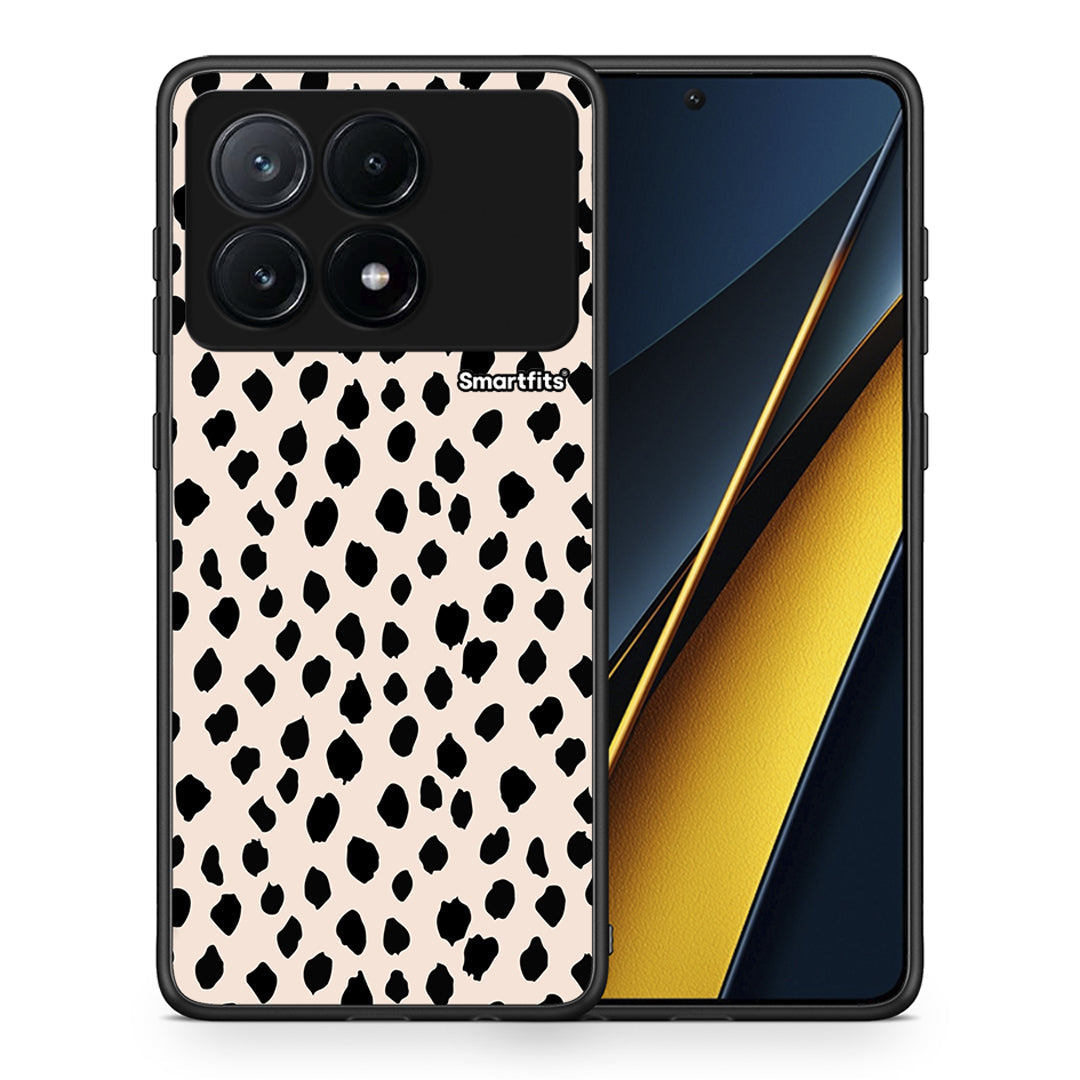 Θήκη Xiaomi Poco X6 Pro 5G New Polka Dots από τη Smartfits με σχέδιο στο πίσω μέρος και μαύρο περίβλημα | Xiaomi Poco X6 Pro 5G New Polka Dots case with colorful back and black bezels