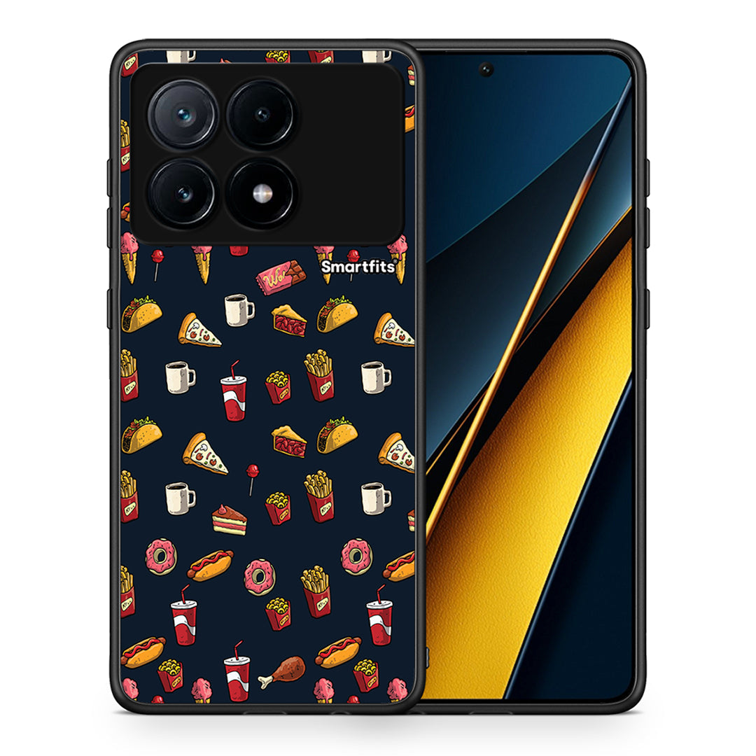 Θήκη Xiaomi Poco X6 Pro 5G Hungry Random από τη Smartfits με σχέδιο στο πίσω μέρος και μαύρο περίβλημα | Xiaomi Poco X6 Pro 5G Hungry Random case with colorful back and black bezels