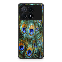 Thumbnail for Xiaomi Poco X6 Pro 5G Real Peacock Feathers θήκη από τη Smartfits με σχέδιο στο πίσω μέρος και μαύρο περίβλημα | Smartphone case with colorful back and black bezels by Smartfits