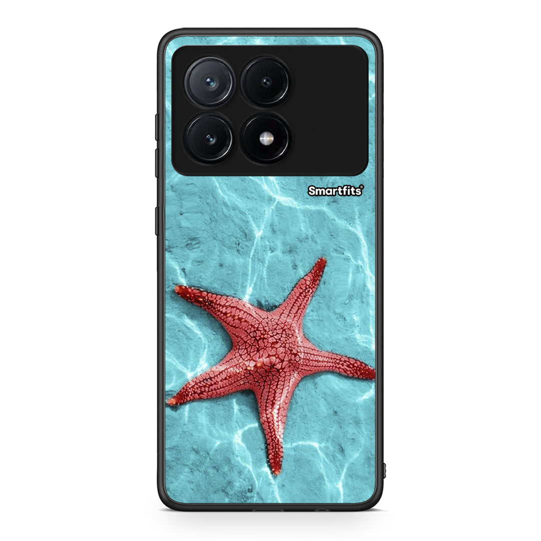 Xiaomi Poco X6 Pro 5G Red Starfish Θήκη από τη Smartfits με σχέδιο στο πίσω μέρος και μαύρο περίβλημα | Smartphone case with colorful back and black bezels by Smartfits