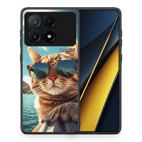 Thumbnail for Θήκη Xiaomi Poco X6 Pro 5G Summer Cat από τη Smartfits με σχέδιο στο πίσω μέρος και μαύρο περίβλημα | Xiaomi Poco X6 Pro 5G Summer Cat case with colorful back and black bezels