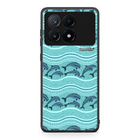 Thumbnail for Xiaomi Poco X6 Pro 5G Swimming Dolphins θήκη από τη Smartfits με σχέδιο στο πίσω μέρος και μαύρο περίβλημα | Smartphone case with colorful back and black bezels by Smartfits