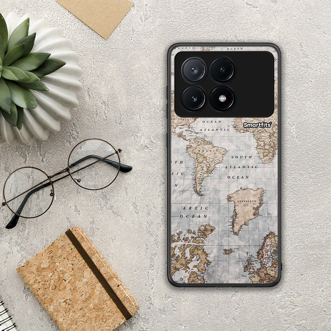 World Map - Xiaomi Poco X6 Pro 5G θήκη