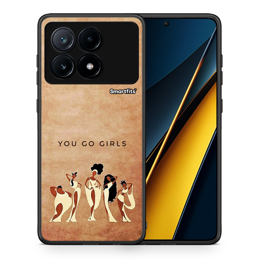 Θήκη Xiaomi Poco X6 Pro 5G You Go Girl από τη Smartfits με σχέδιο στο πίσω μέρος και μαύρο περίβλημα | Xiaomi Poco X6 Pro 5G You Go Girl case with colorful back and black bezels