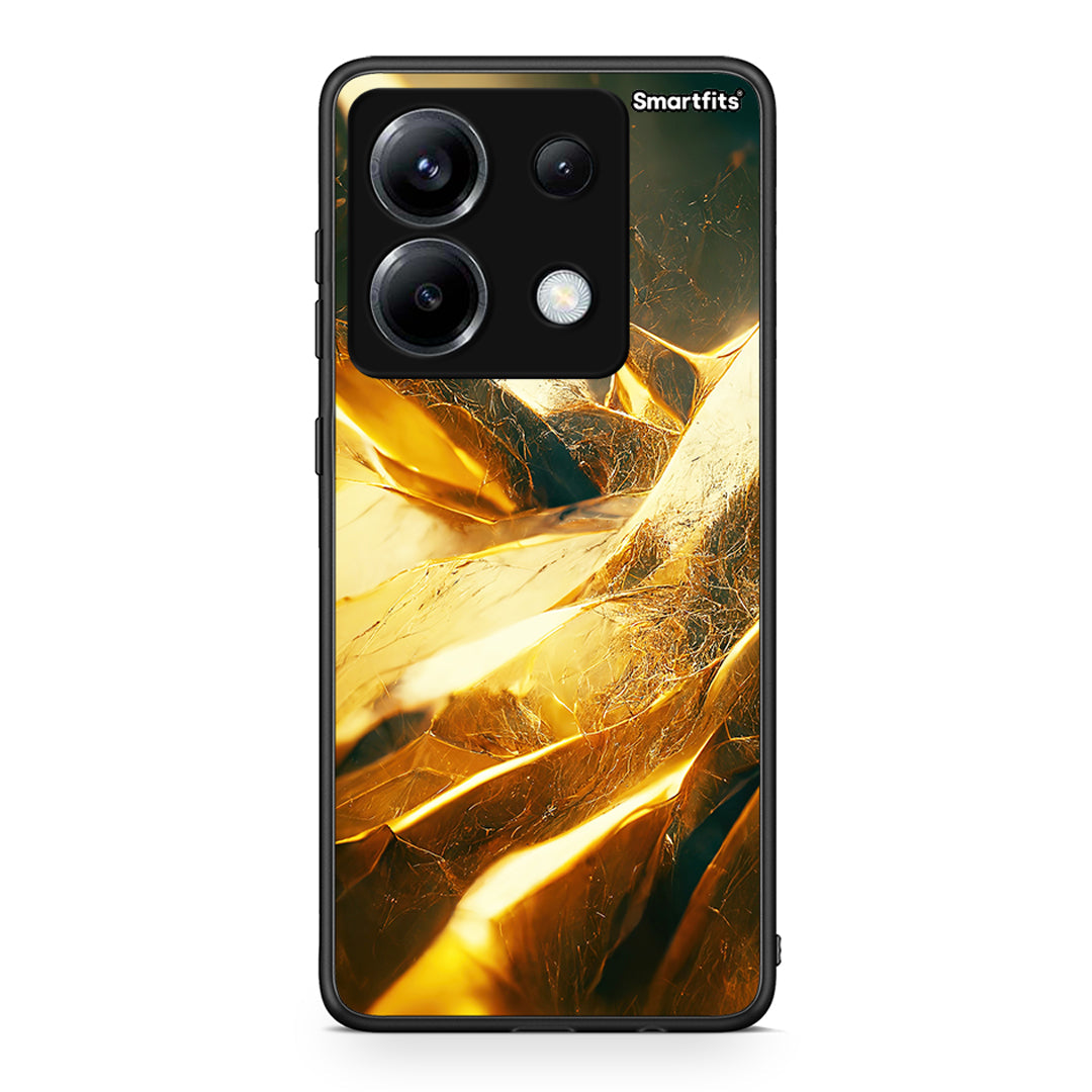 Xiaomi Poco X6 Real Gold θήκη από τη Smartfits με σχέδιο στο πίσω μέρος και μαύρο περίβλημα | Smartphone case with colorful back and black bezels by Smartfits