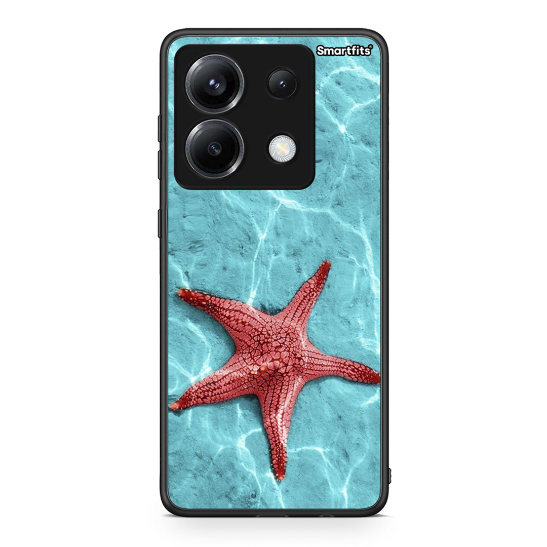 Xiaomi Poco X6 Red Starfish Θήκη από τη Smartfits με σχέδιο στο πίσω μέρος και μαύρο περίβλημα | Smartphone case with colorful back and black bezels by Smartfits