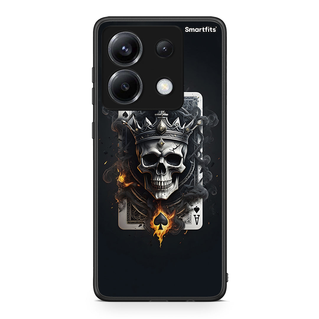 Xiaomi Poco X6 Skull King Ace θήκη από τη Smartfits με σχέδιο στο πίσω μέρος και μαύρο περίβλημα | Smartphone case with colorful back and black bezels by Smartfits