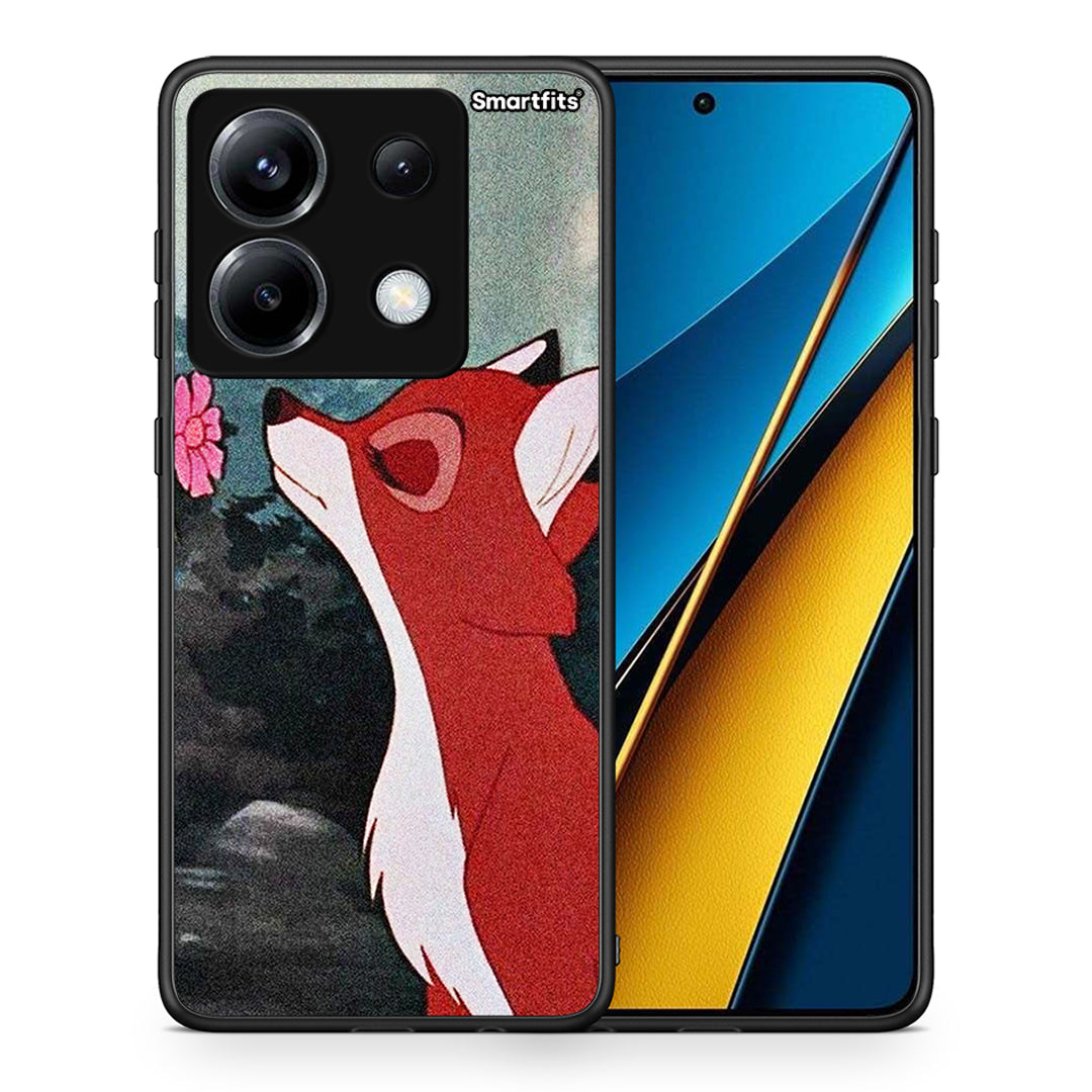 Θήκη Xiaomi Poco X6 Tod And Vixey Love 2 από τη Smartfits με σχέδιο στο πίσω μέρος και μαύρο περίβλημα | Xiaomi Poco X6 Tod And Vixey Love 2 case with colorful back and black bezels