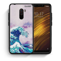 Thumbnail for Θήκη Xiaomi Pocophone F1 Blue Waves από τη Smartfits με σχέδιο στο πίσω μέρος και μαύρο περίβλημα | Xiaomi Pocophone F1 Blue Waves case with colorful back and black bezels