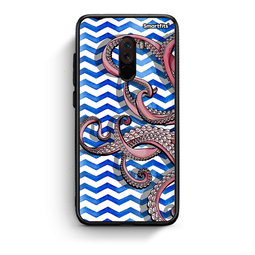 Xiaomi Pocophone F1 Chevron Devilfish θήκη από τη Smartfits με σχέδιο στο πίσω μέρος και μαύρο περίβλημα | Smartphone case with colorful back and black bezels by Smartfits