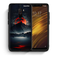 Thumbnail for Θήκη Xiaomi Pocophone F1 Red Full Moon από τη Smartfits με σχέδιο στο πίσω μέρος και μαύρο περίβλημα | Xiaomi Pocophone F1 Red Full Moon case with colorful back and black bezels