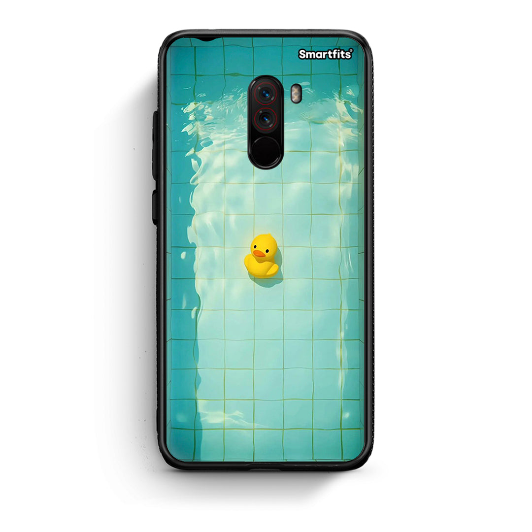 Xiaomi Pocophone F1 Yellow Duck θήκη από τη Smartfits με σχέδιο στο πίσω μέρος και μαύρο περίβλημα | Smartphone case with colorful back and black bezels by Smartfits