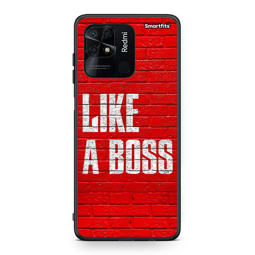 Xiaomi Redmi 10C Like A Boss θήκη από τη Smartfits με σχέδιο στο πίσω μέρος και μαύρο περίβλημα | Smartphone case with colorful back and black bezels by Smartfits