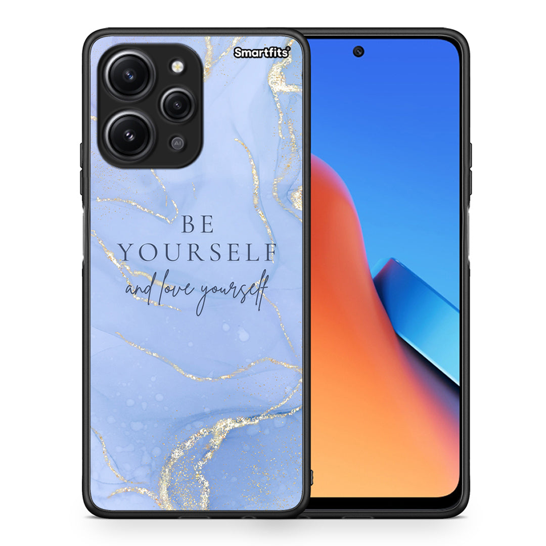 Θήκη Xiaomi Redmi 12 4G Be Yourself από τη Smartfits με σχέδιο στο πίσω μέρος και μαύρο περίβλημα | Xiaomi Redmi 12 4G Be Yourself case with colorful back and black bezels