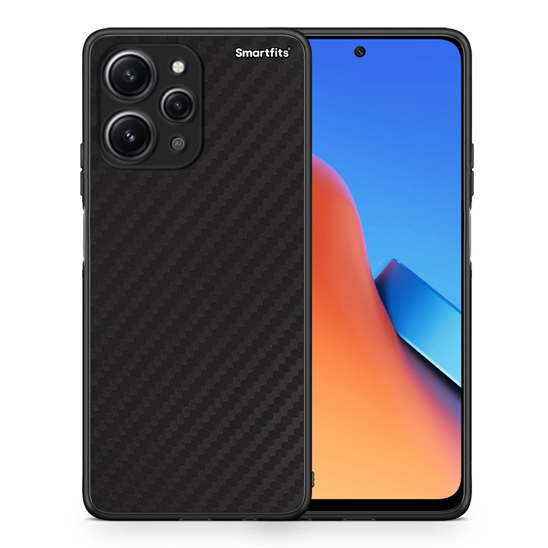 Θήκη Xiaomi Redmi 12 4G Carbon Black από τη Smartfits με σχέδιο στο πίσω μέρος και μαύρο περίβλημα | Xiaomi Redmi 12 4G Carbon Black case with colorful back and black bezels