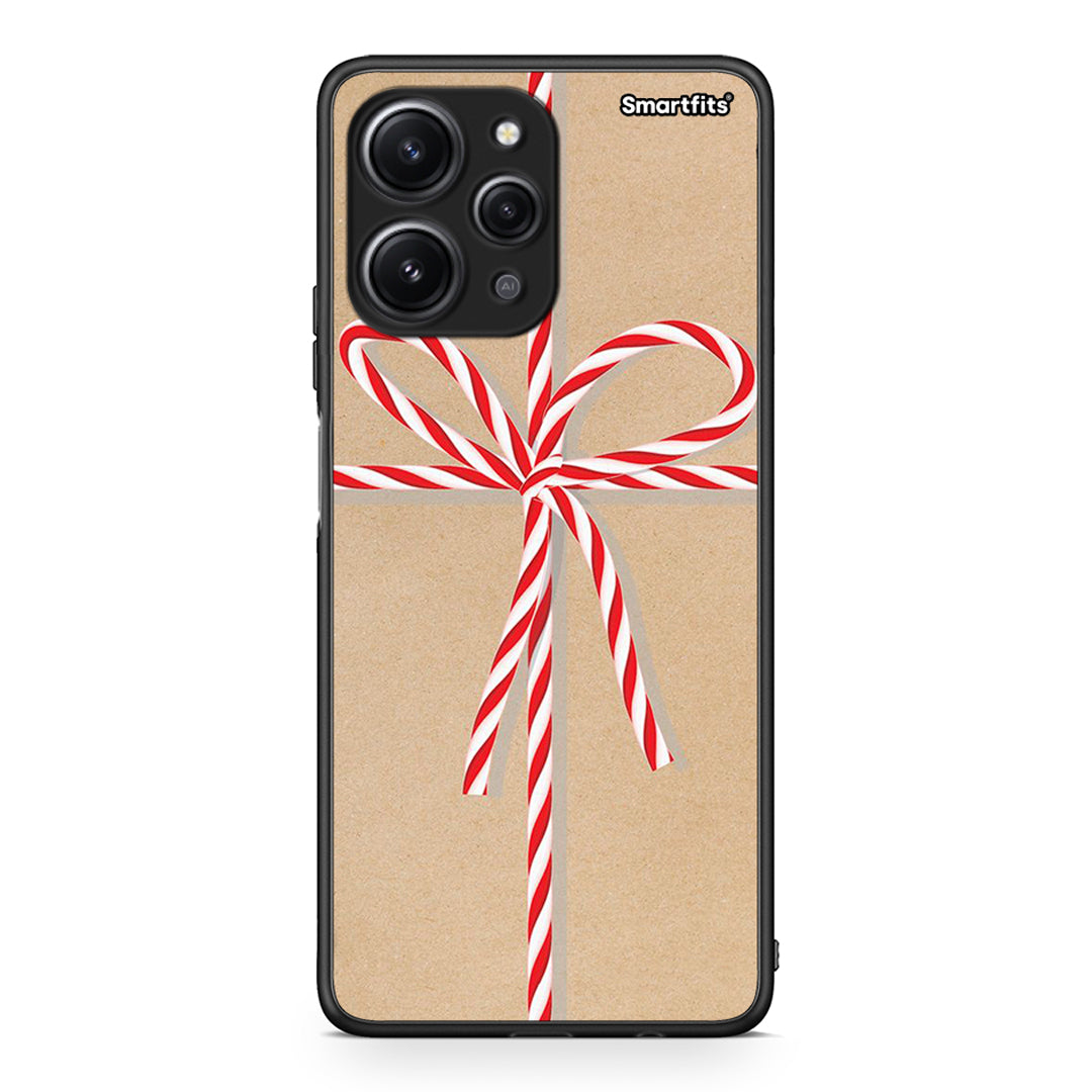 Xiaomi Redmi 12 4G Christmas Gift θήκη από τη Smartfits με σχέδιο στο πίσω μέρος και μαύρο περίβλημα | Smartphone case with colorful back and black bezels by Smartfits