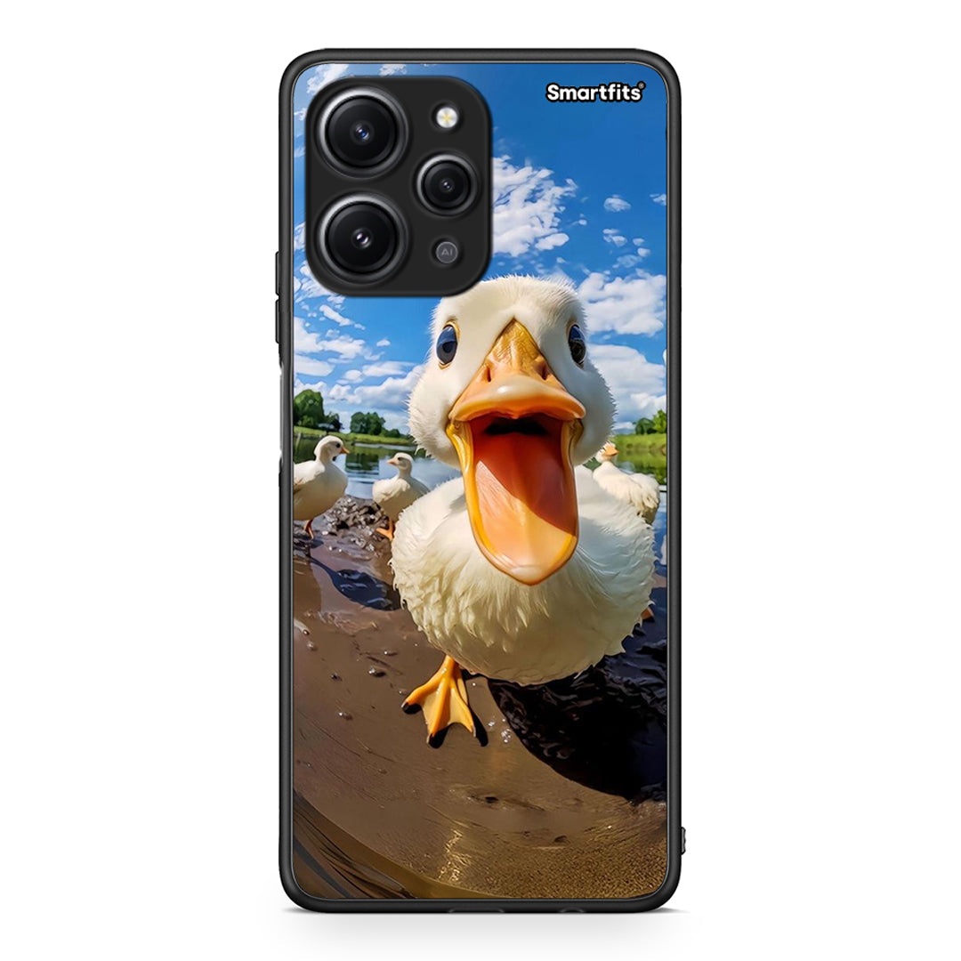 Xiaomi Redmi 12 4G Duck Face θήκη από τη Smartfits με σχέδιο στο πίσω μέρος και μαύρο περίβλημα | Smartphone case with colorful back and black bezels by Smartfits