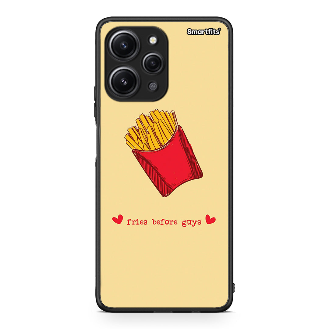 Xiaomi Redmi 12 4G Fries Before Guys Θήκη Αγίου Βαλεντίνου από τη Smartfits με σχέδιο στο πίσω μέρος και μαύρο περίβλημα | Smartphone case with colorful back and black bezels by Smartfits