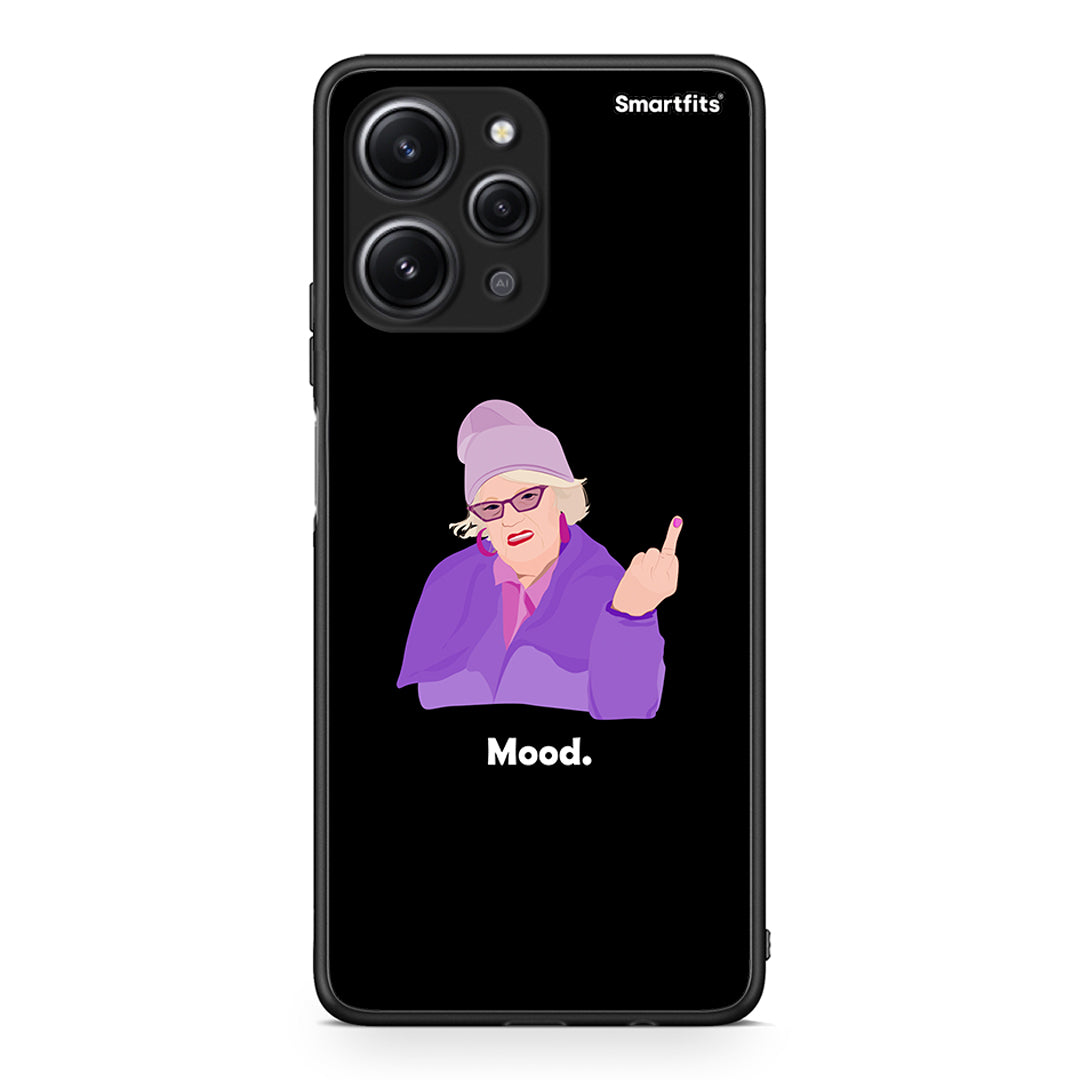 Xiaomi Redmi 12 4G Grandma Mood Black θήκη από τη Smartfits με σχέδιο στο πίσω μέρος και μαύρο περίβλημα | Smartphone case with colorful back and black bezels by Smartfits