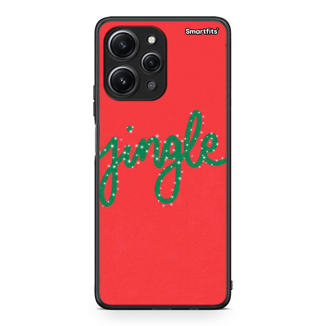 Xiaomi Redmi 12 4G Jingle Xmas θήκη από τη Smartfits με σχέδιο στο πίσω μέρος και μαύρο περίβλημα | Smartphone case with colorful back and black bezels by Smartfits