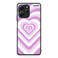 Thumbnail for Xiaomi Redmi 12 4G Lilac Hearts θήκη από τη Smartfits με σχέδιο στο πίσω μέρος και μαύρο περίβλημα | Smartphone case with colorful back and black bezels by Smartfits