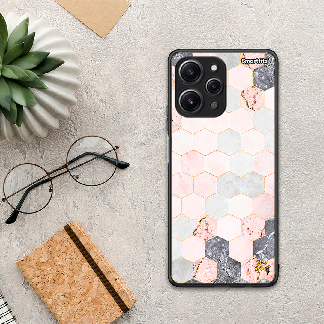 Marble Hexagon Pink - Xiaomi Redmi 12 4G θήκη