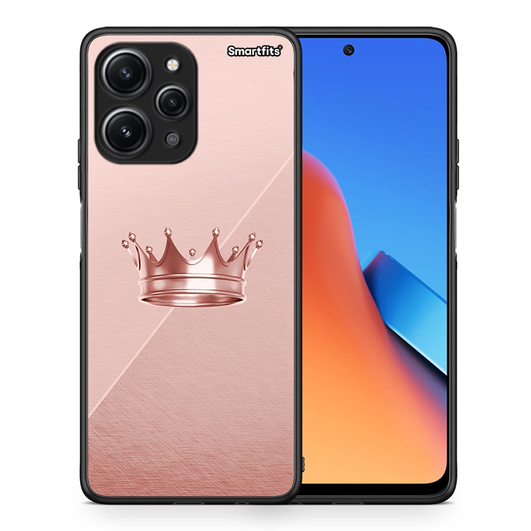 Θήκη Xiaomi Redmi 12 4G Crown Minimal από τη Smartfits με σχέδιο στο πίσω μέρος και μαύρο περίβλημα | Xiaomi Redmi 12 4G Crown Minimal case with colorful back and black bezels