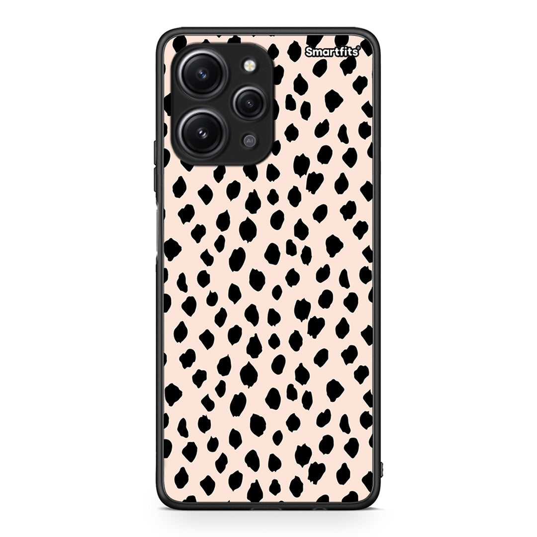 Xiaomi Redmi 12 4G New Polka Dots θήκη από τη Smartfits με σχέδιο στο πίσω μέρος και μαύρο περίβλημα | Smartphone case with colorful back and black bezels by Smartfits