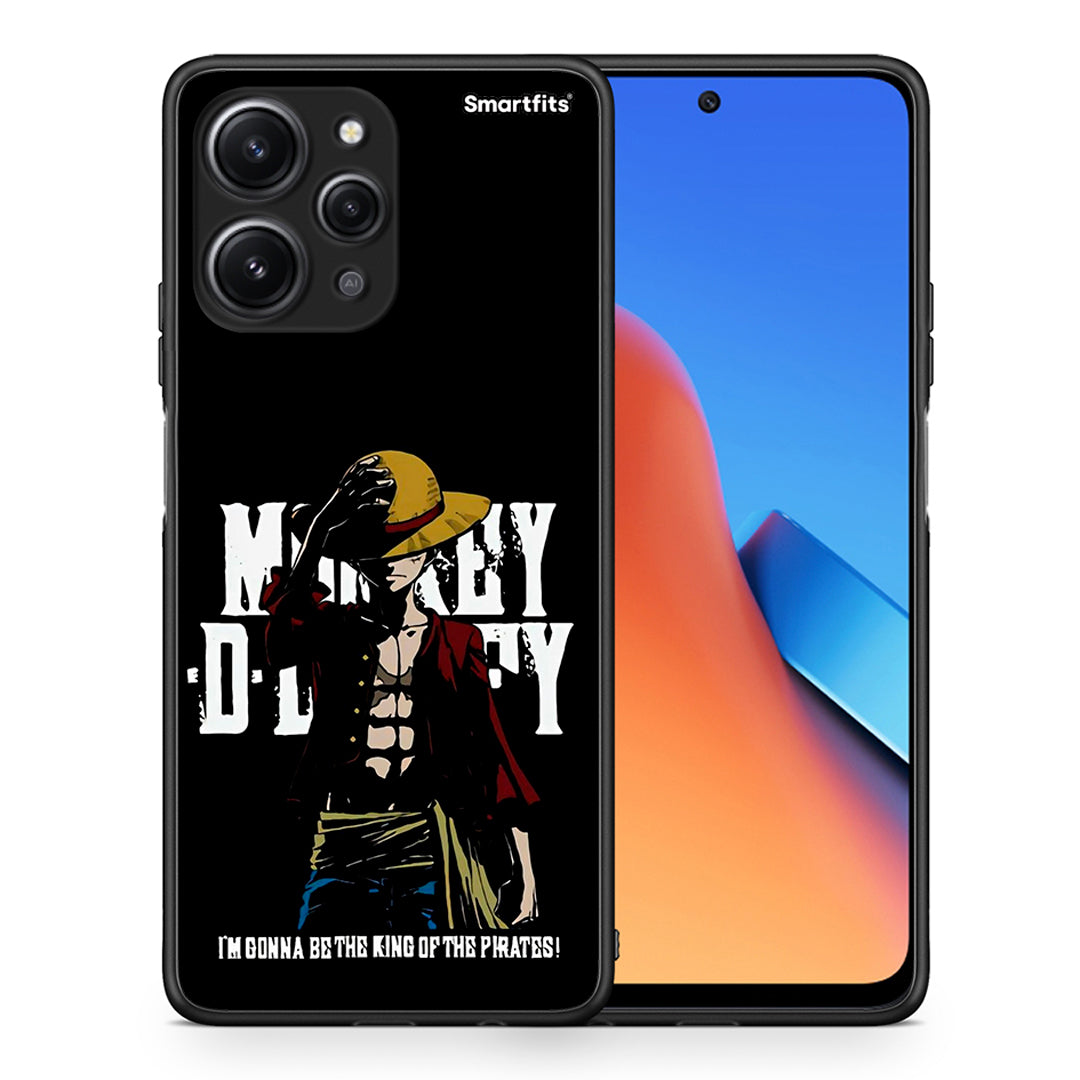 Θήκη Xiaomi Redmi 12 4G Pirate King από τη Smartfits με σχέδιο στο πίσω μέρος και μαύρο περίβλημα | Xiaomi Redmi 12 4G Pirate King case with colorful back and black bezels