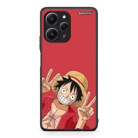 Thumbnail for Xiaomi Redmi 12 4G Pirate Luffy Θήκη από τη Smartfits με σχέδιο στο πίσω μέρος και μαύρο περίβλημα | Smartphone case with colorful back and black bezels by Smartfits