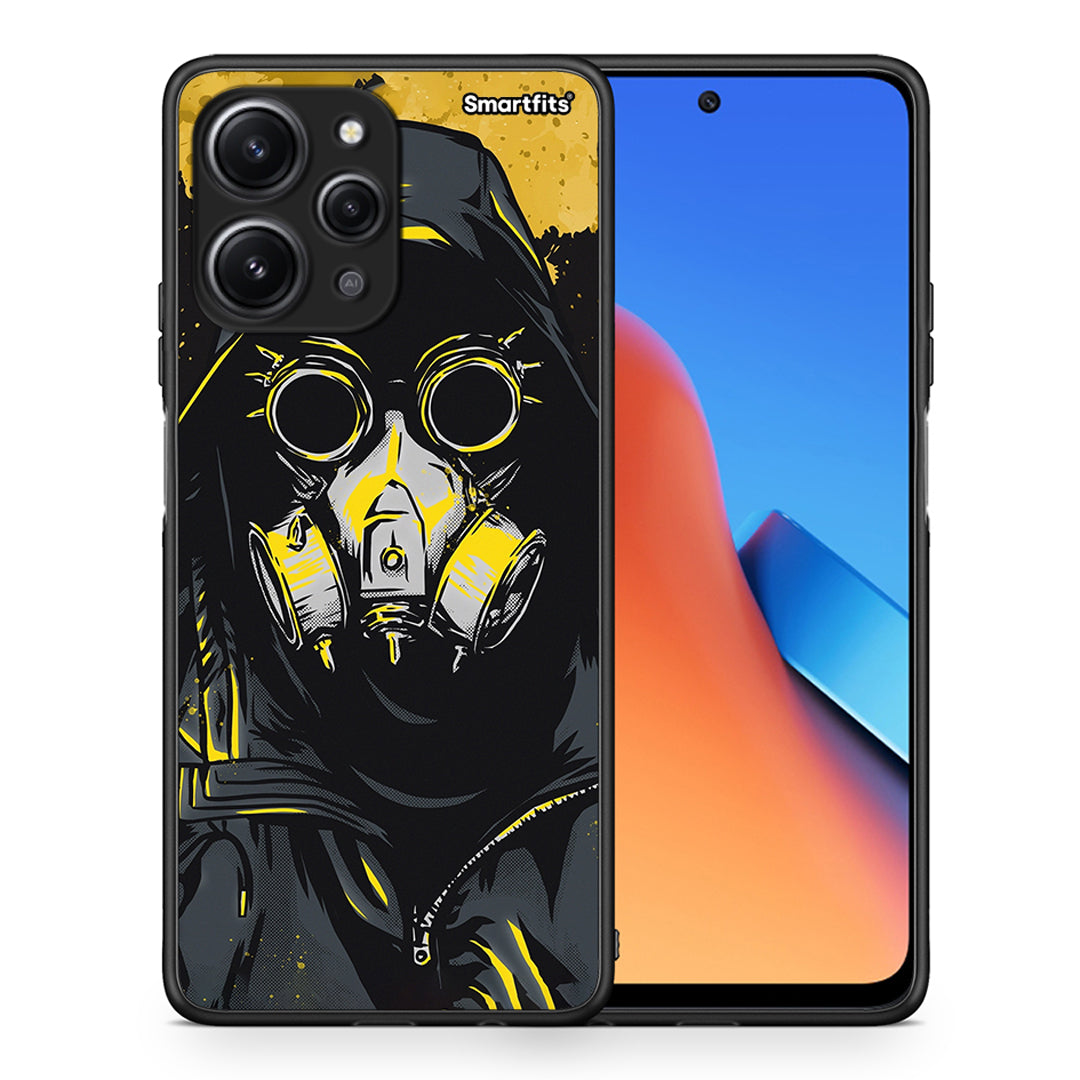 Θήκη Xiaomi Redmi 12 4G Mask PopArt από τη Smartfits με σχέδιο στο πίσω μέρος και μαύρο περίβλημα | Xiaomi Redmi 12 4G Mask PopArt case with colorful back and black bezels