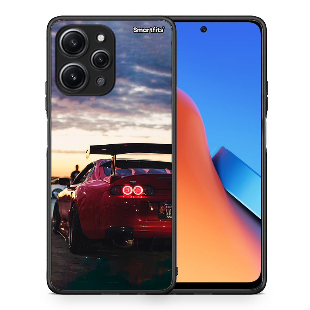 Θήκη Xiaomi Redmi 12 4G Racing Supra από τη Smartfits με σχέδιο στο πίσω μέρος και μαύρο περίβλημα | Xiaomi Redmi 12 4G Racing Supra case with colorful back and black bezels